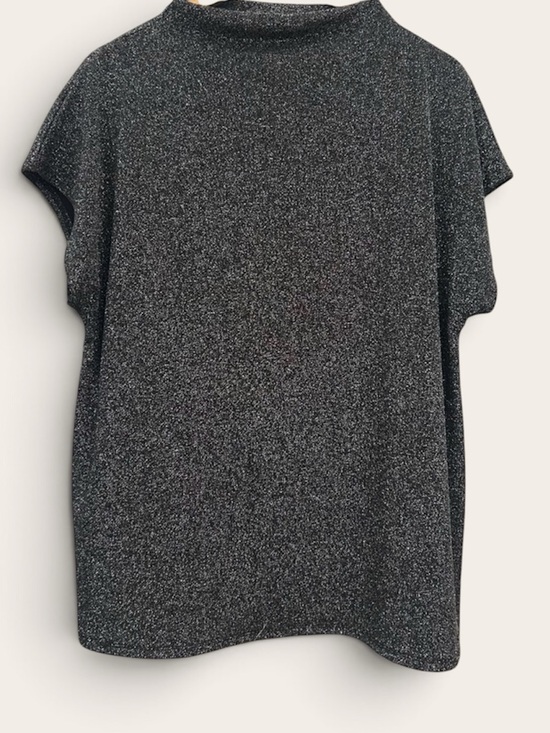 Calvin Klein Tops - Calvin Klein Metallic Black Short-Sleeve Sparkle Top